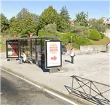 Mupi en área de As Cancelas y Camino Francés